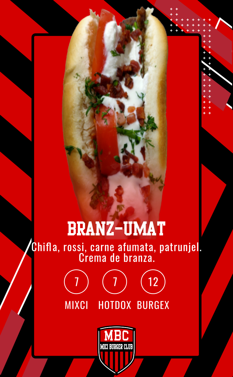 Mici, Burger & Hotdog BRANZ-UMAT